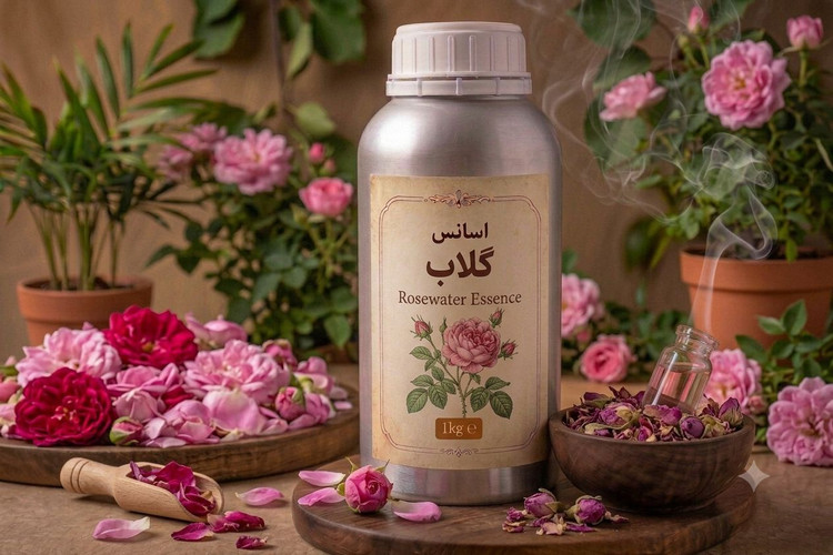 اسانس گلاب خوراکی برند دالبرگ المان 1 کیلوگرم خالص ارسال سریع