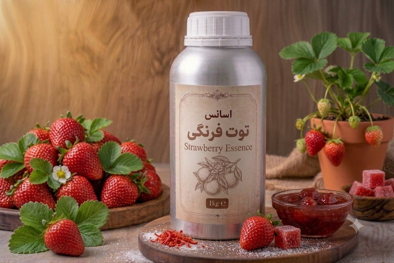 اسانس توت فرنگی خوراکی برند دالبرگ المان 1 کیلوگرم خالص ارسال سریع